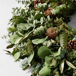 Jeff Leatham x Williams Sonoma Sonoma Winter Classic Live Wreath &amp; Garland