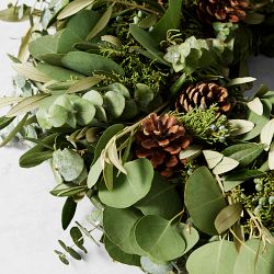 Jeff Leatham x Williams Sonoma Sonoma Winter Classic Live Wreath &amp; Garland