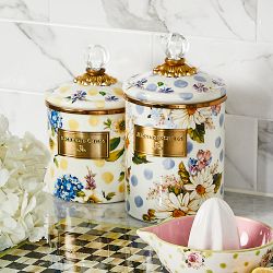Mackenzie-Childs Wildflowers Enamel Canister