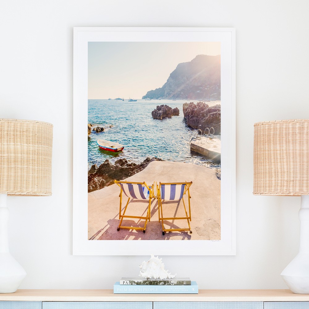 Gray Malin Two Chairs, La Fontelina Capri II, Large