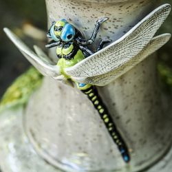 Bordallo Pinheiro The Meaning Vase with Dragonfly