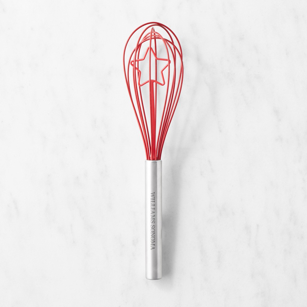 Williams Sonoma Silicone Novelty Star Whisk, Red