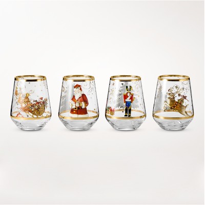 Stemless Wine Glasses, set of 4