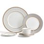 Renaissance Grey 5-Piece Dinnerware Set