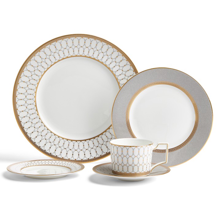 Renaissance Grey 5-Piece Dinnerware Set