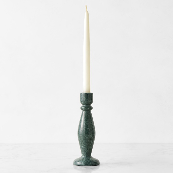 Green Marble Taper Holder - Large