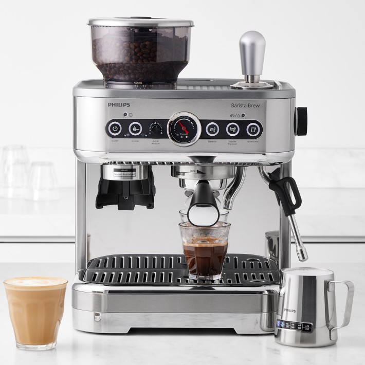 Philips Barista Brew Semi Automatic 3200 Series with Dual Bean Container, Silver