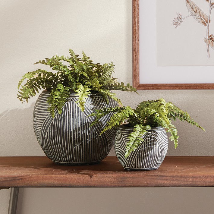 Faux Boston Fern Drop-In, 12"