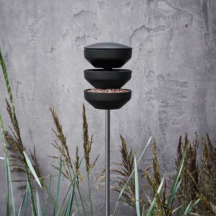 Recycled Birds Feeder Station on Pole