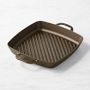 Smithey Seasoned Cast Iron Grill Pan, 12"