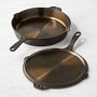 Smithey Seasoned Cast Iron Flat Top Griddle & Skillet Set, 12"