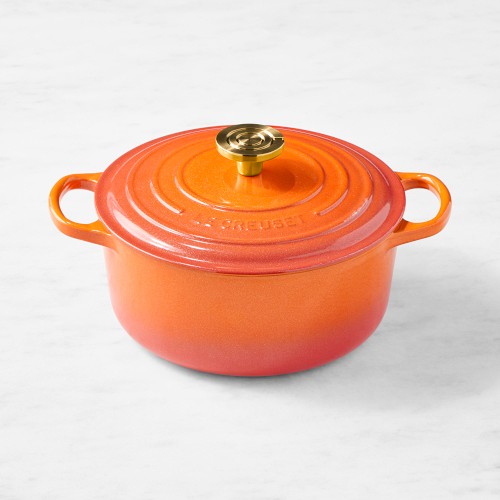Le Creuset Centenary Enameled Cast Iron Round Dutch Oven, 4 1/2-Qt., Flamme Dorée