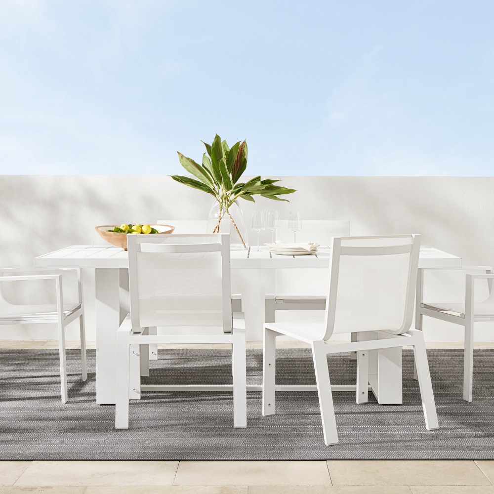 Santa Barbara Outdoor Metal Rectangular Dining Table (84&quot;)