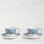 Wedgwood Florentine Turquoise Cups & Saucers, Set of 2
