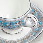 Wedgwood Florentine Turquoise Cups &amp; Saucers, Set of 2