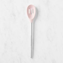 Williams Sonoma Stainless-Steel Silicone Slotted Spoon, Dusty Rose