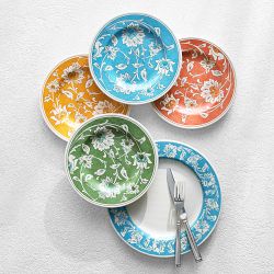 Iznik Outdoor Melamine Salad Plates, Set of 4