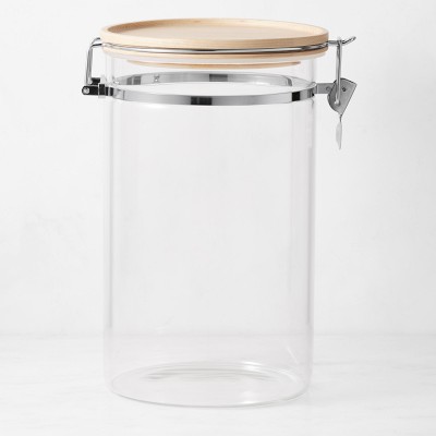 Hold Everything Stackable Glass Canister with Clamp, 10&quot;
