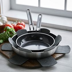 GreenPan&#8482; Stanley Tucci&#8482; Stainless-Steel Ceramic Nonstick Fry Pan Set of 2, Black