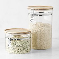Hold Everything Stackable Glass Canister with Clamp