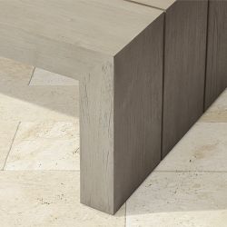 Larnaca Outdoor Grey Teak Rectangular Coffee Table (60&quot;)