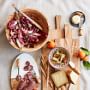 Olivewood &amp; White Marble Oval Cheese Board