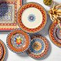 Sicily Red Outdoor Melamine Salad Plates, Set of 4