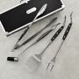 Williams Sonoma Black-Handled 4-Piece BBQ Tool Set with Storage Case