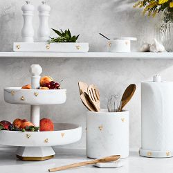 Williams Sonoma Honeycomb Marble Countertop Tray