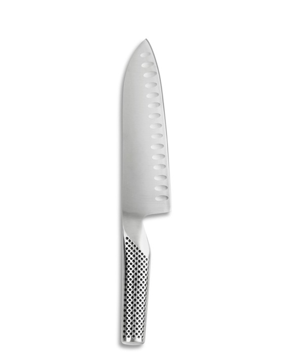 Global Classic Hollow-Ground Santoku Knife, 7&quot;