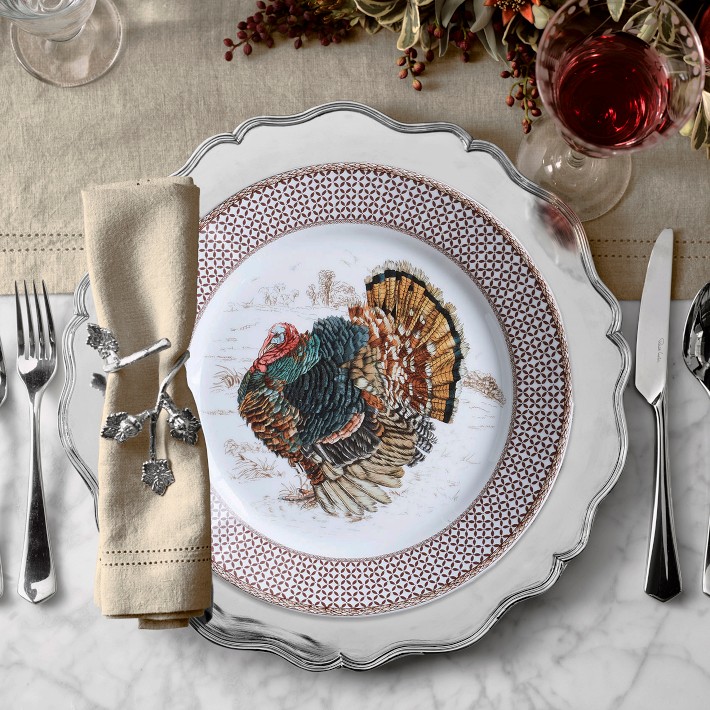 Plymouth Gate Turkey Dinner Plates, Set of 4