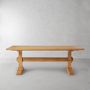 Swedish Trestle Extendable Rectangular Dining Table (84&quot;-116&quot;)
