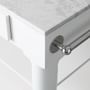 Barrelson Single Kitchen Island with Marble Top (49&quot;)