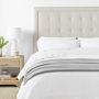 Irving Box-Tufted Upholstered Bed &amp; Headboard