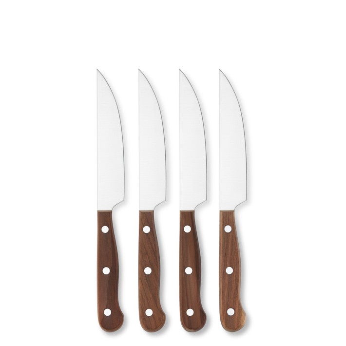W&#252;sthof Steak Knives with Plum Wood Handles, Set of 4
