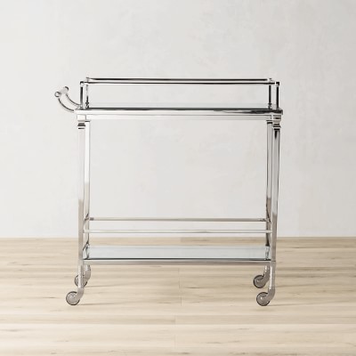 Cosmopolitan Bar Cart with Glass Top, PN