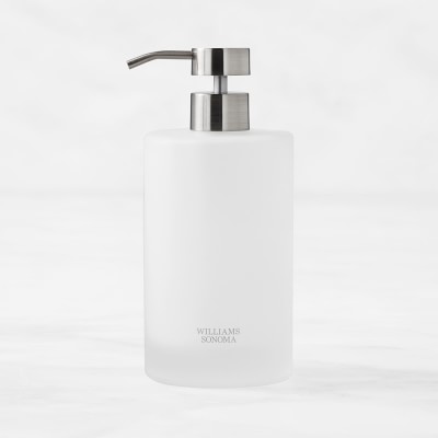 Hold Everything Glass Liquid Soap & Lotion Dispenser, Frosted, Single