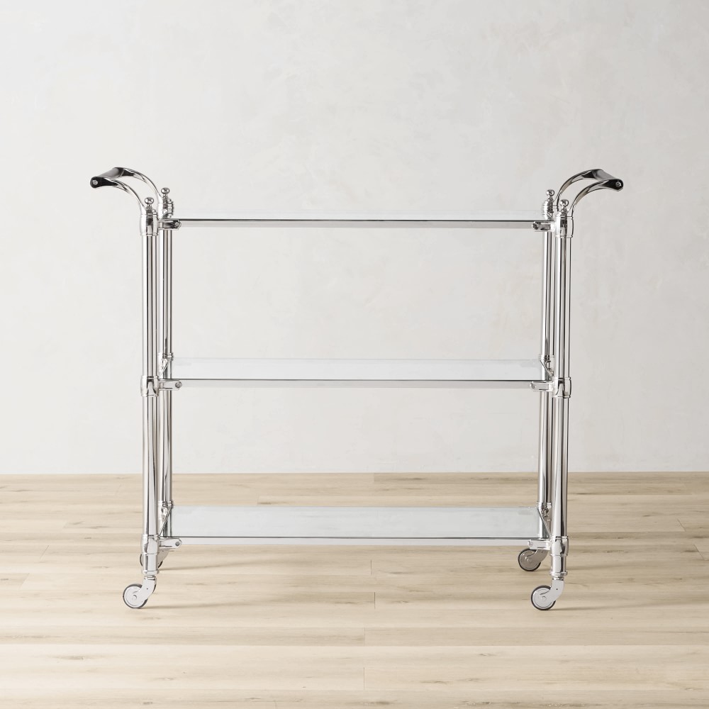 OPEN BOX: Beckett Bar Cart, Polished Nickel