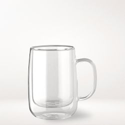 Double Wall Glass Coffee Mug, Each, Small
