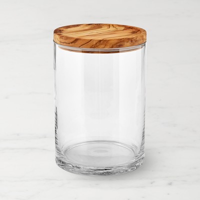 Olivewood &amp; Glass Canister, Medium