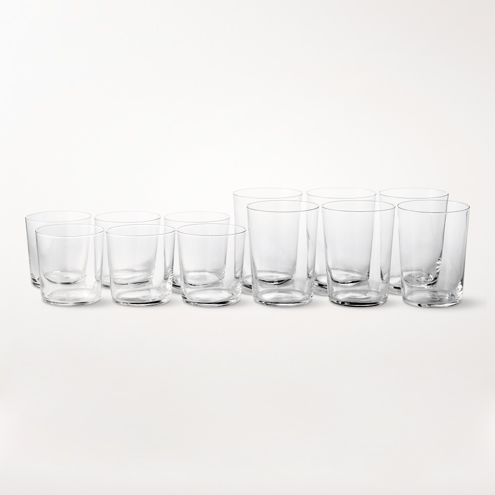 Mixed Set of 6 Short & 6 Tall Glasses