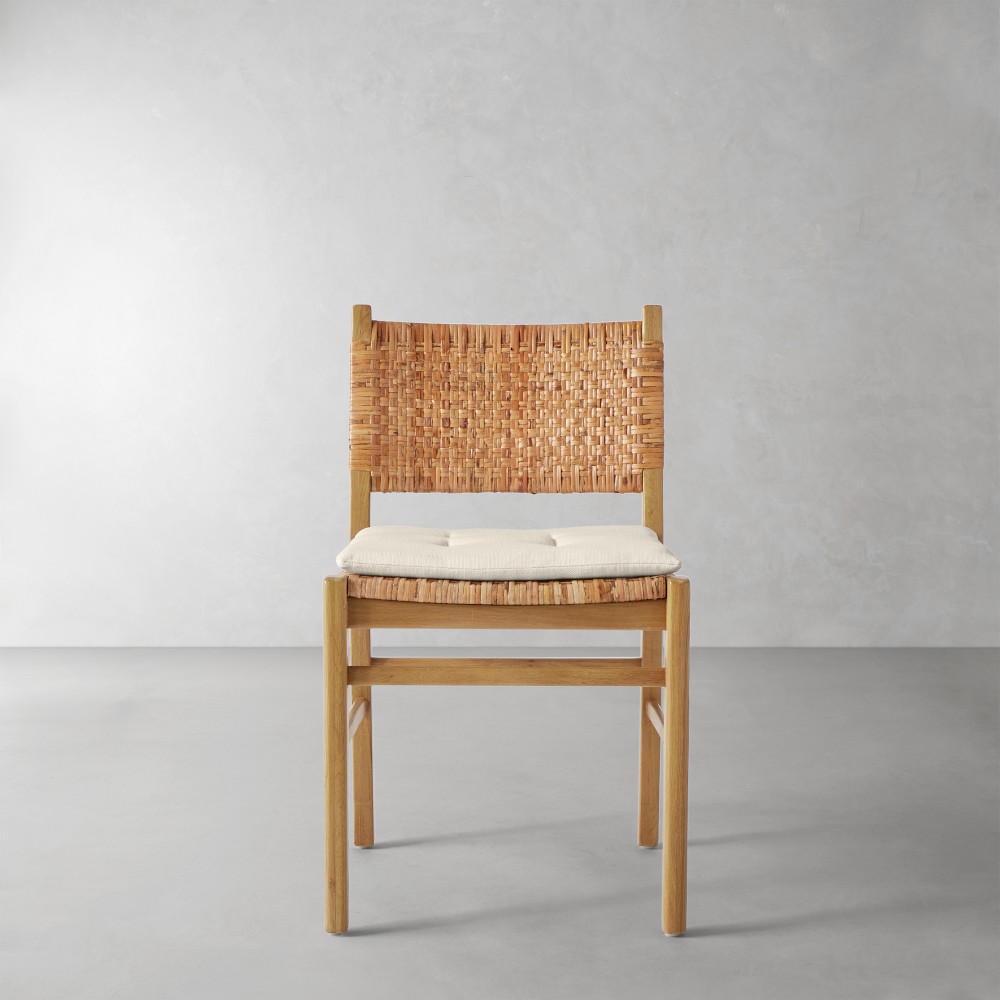 Sullivan Side Chair Cushion, Standard, Sunbrella Performance Canvas, Flax