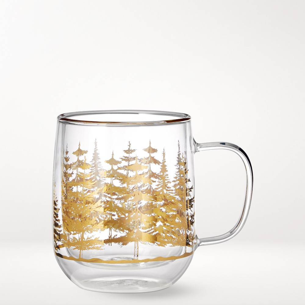 Decorated Double Wall Forest Mug, Single