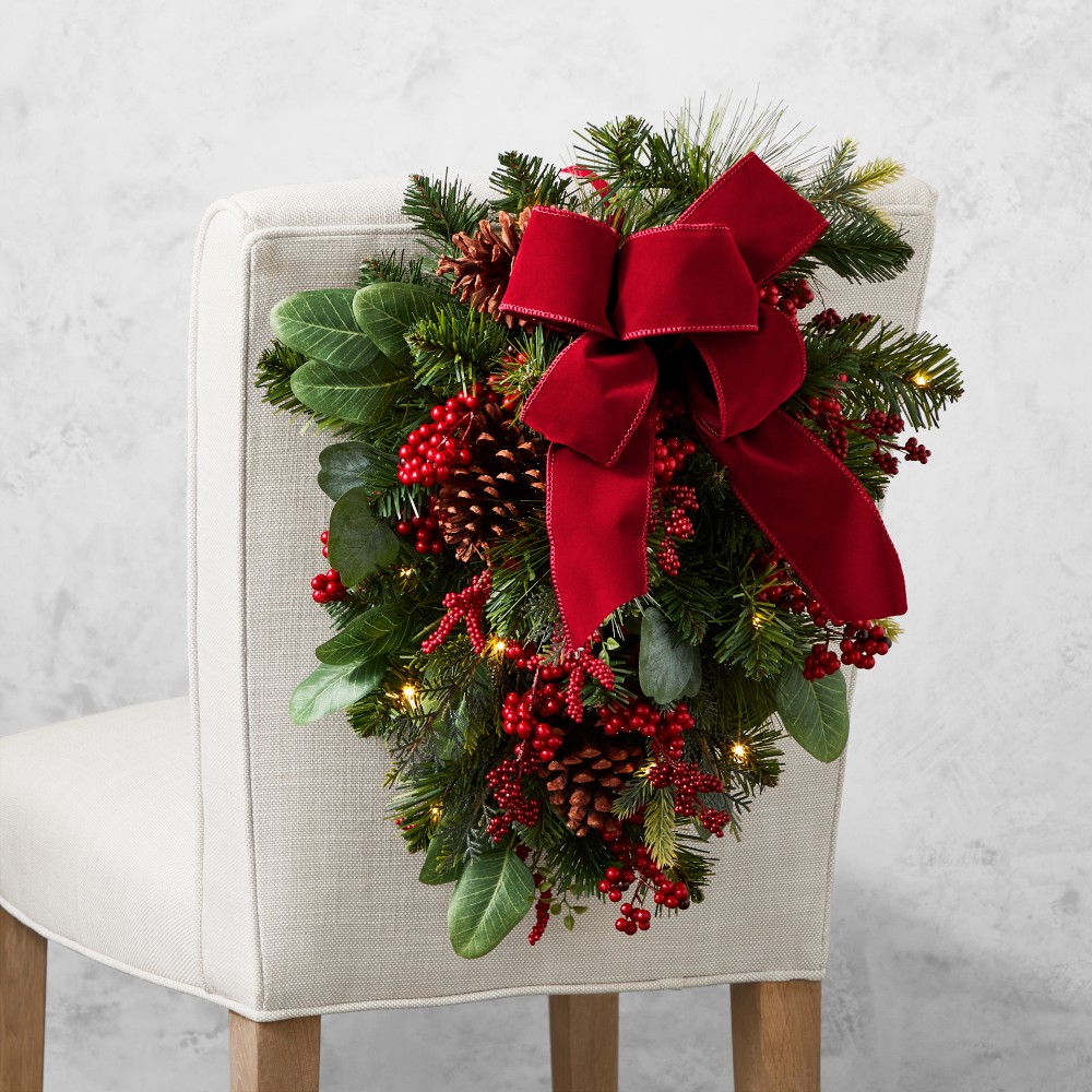 Tis the Season Faux Chair Swag