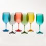 DuraClear® Tritan Outdoor Wine Glasses, Multicolored, Set of 6
