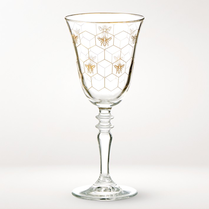 Honeycomb Wine Glasses, Set of 4