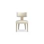 OPEN BOX: Koret Side Chair, Standard, Performance Vegan Pebbled Leather, Ivory, Heritage Grey