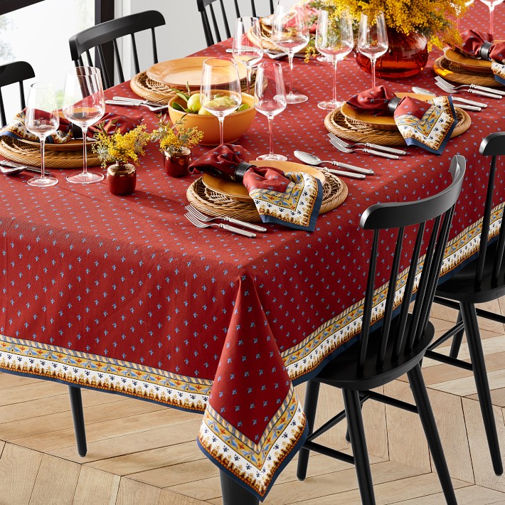 Sicily Red Tablecloth, 70" X 108"