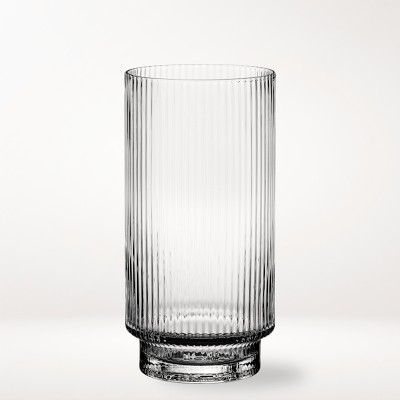 Modern Optic Highball Glasses, Set of 4