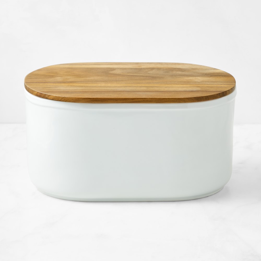 Williams Sonoma Pantry Bread Box, Porcelain White